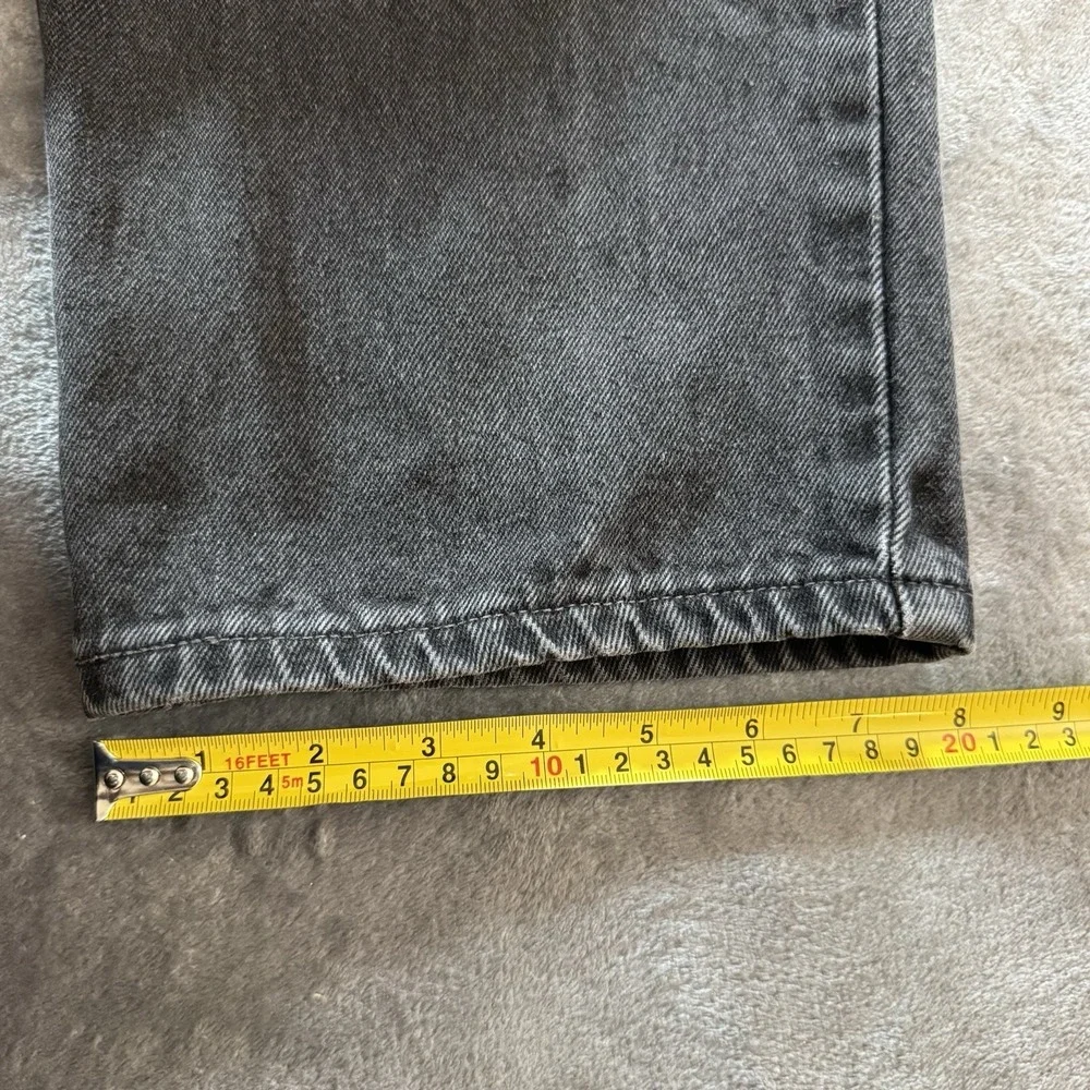 Vintage Levis 550 Mens 36x29 Black Denim Relax Tapered Jeans Red Tab Made In USA